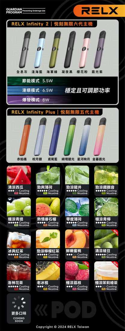 Relx Phantom Relx 5代 悅刻幻影 主機 (通用Relx 4, 5代煙彈)