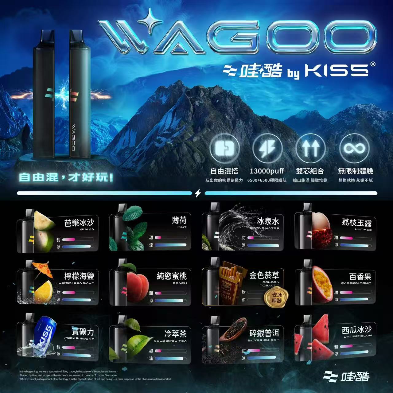 哇酷6500口拋棄式 (KIS高端子品牌）-新品上市
