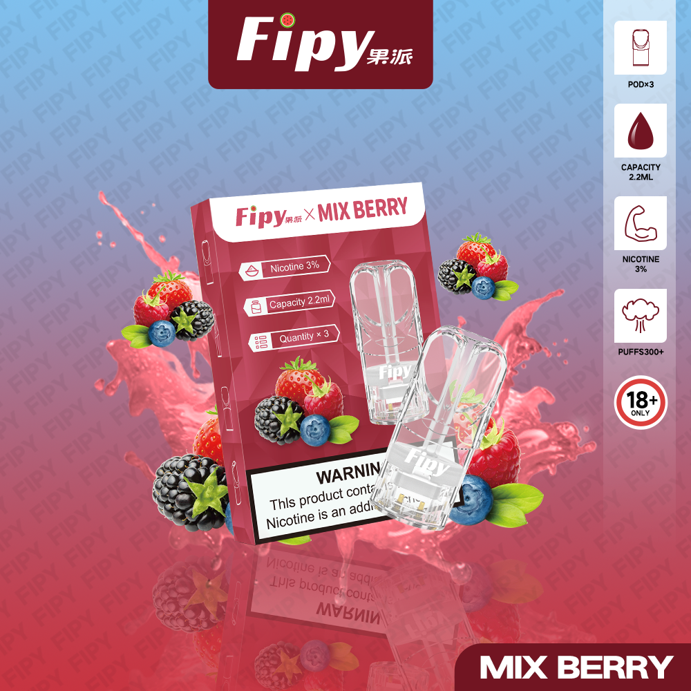 限時活動-【FIPY果派】果派一代煙彈 買3盒送1盒隨機口味/買6盒送一隻fipy普通主機/通配sp2s/lana等一代主機
