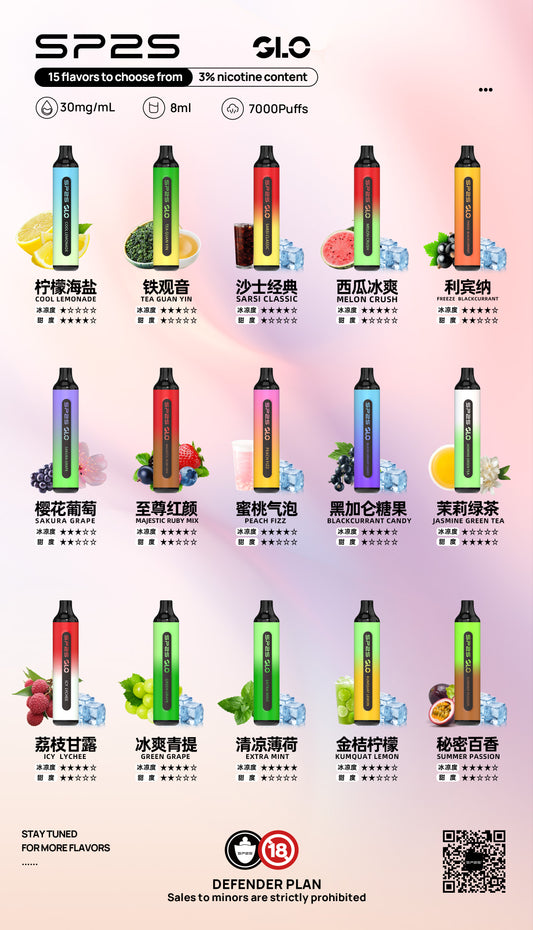 新品上市 Sp2s 7000口拋棄式/一次性電子煙 台灣現貨